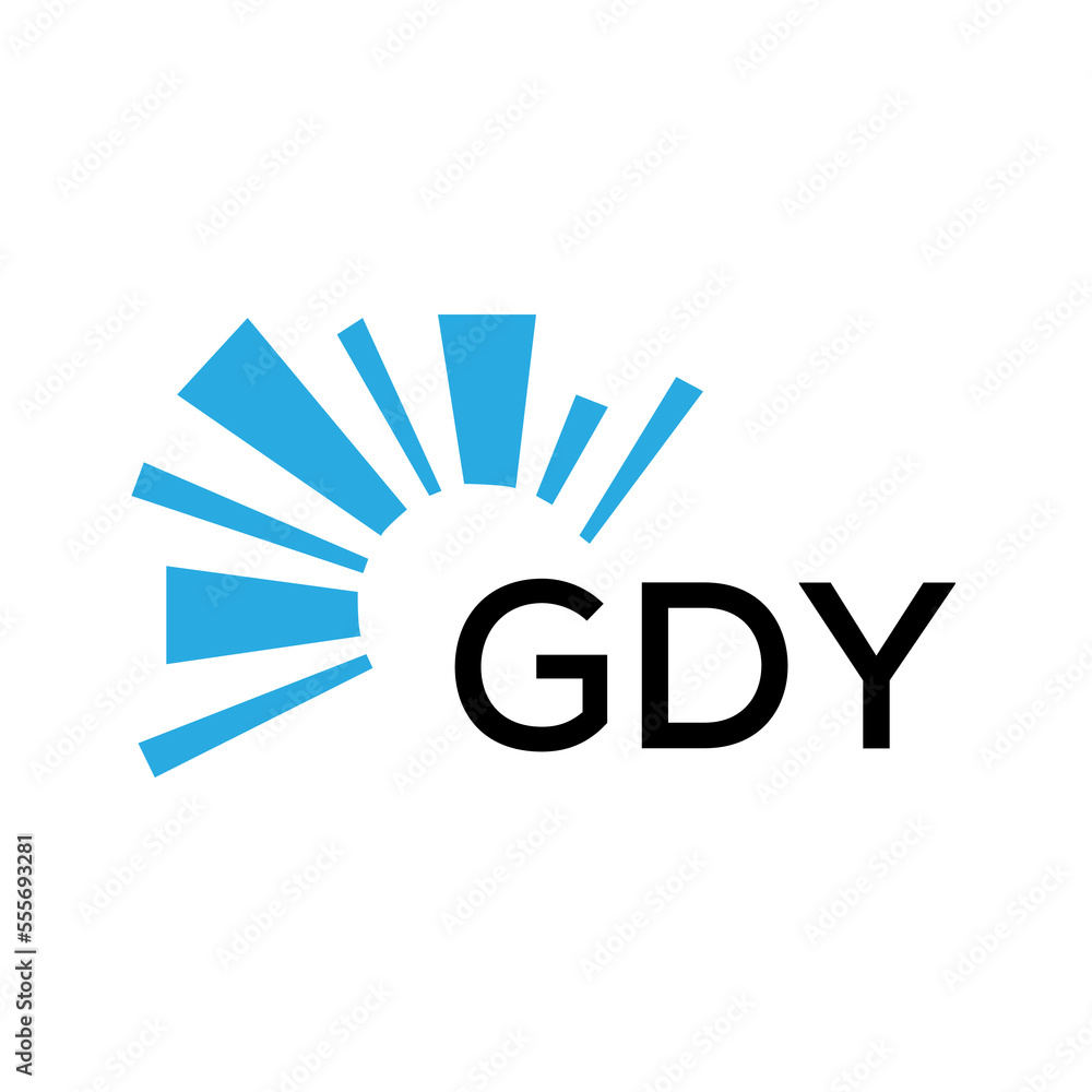 GDY letter logo. GDY blue image on white background and black letter. GDY technology  Monogram logo design for entrepreneur and business. GDY best icon.
 - obrazy, fototapety, plakaty 