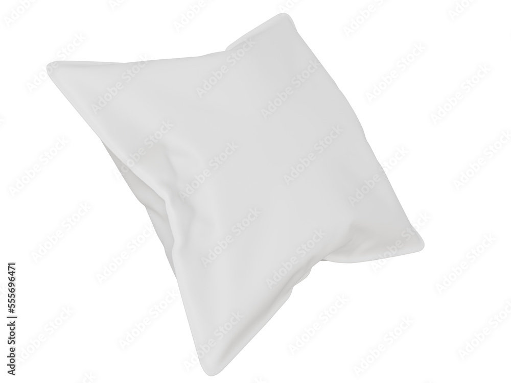 Mockup white square pillow. 3d render