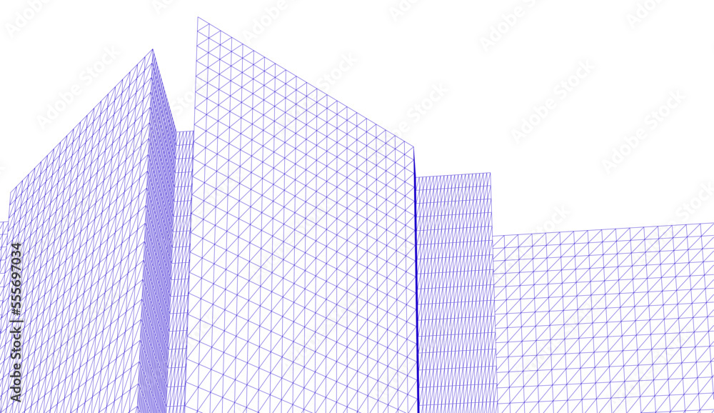 Abstract architecture vector 3d illustration Abstract architecture vector 3d illustration