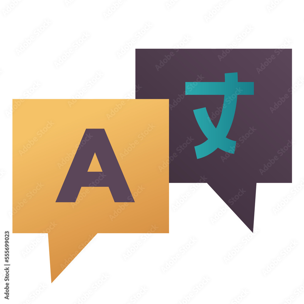 Obraz premium Translation flat design style icon