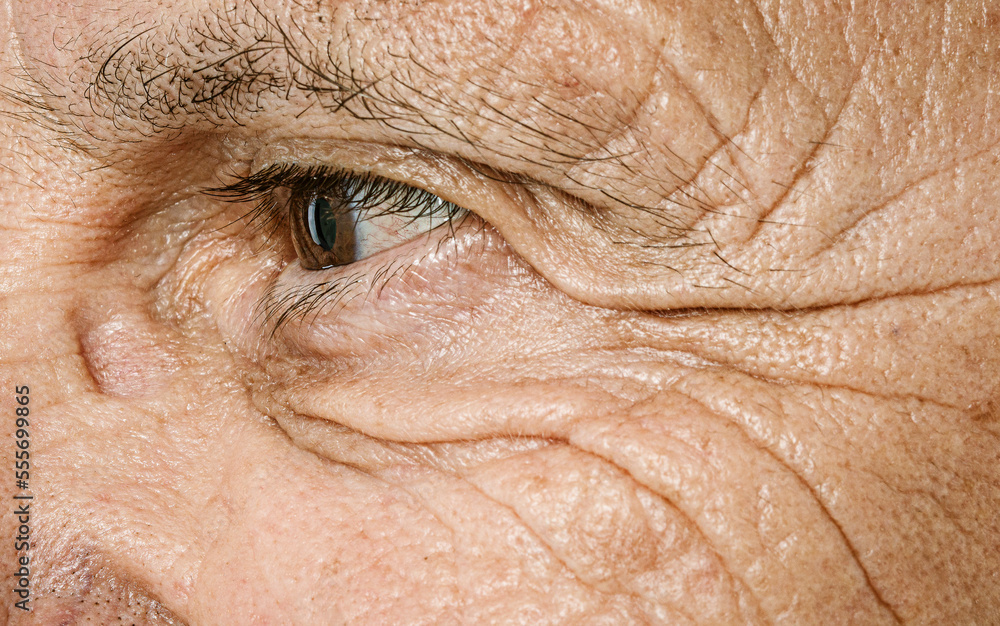 close-up of old man eye close-up of old man eye