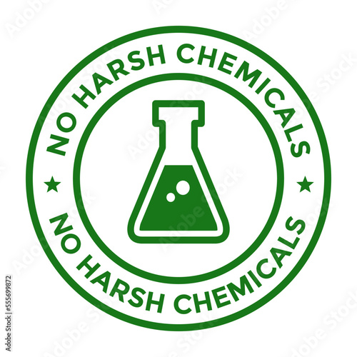 No Harsh Chemical logo or badge vector template. Suitable for product label