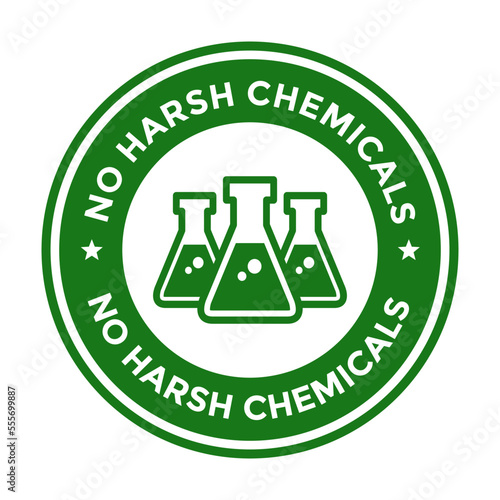 No Harsh Chemical logo or badge vector template. Suitable for product label