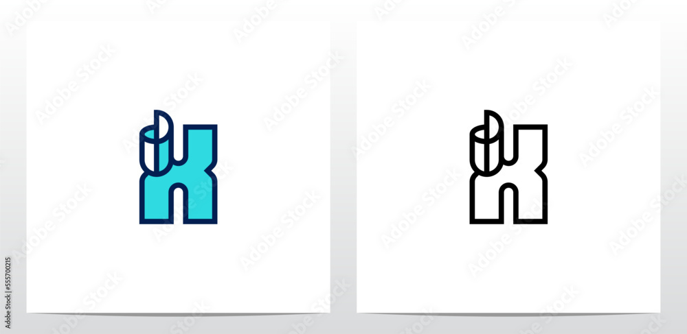 Outline Fold Letter Logo Design X Outline Fold Letter Logo Design X