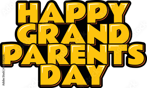 Happy Grandparents Day lettering vector