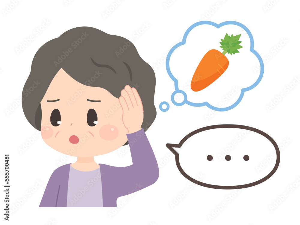 失語症のイラスト_無言 失語症のイラスト_無言