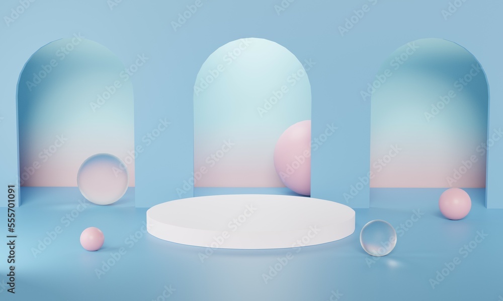 3d podium stand geometric minimal blue gradient 3d podium stand geometric minimal blue gradient