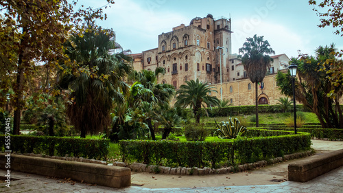 Palermo, Sicily, Italy. Parlament building, Palazzo dei Normanni, Royal Palace. Palazzo Reale