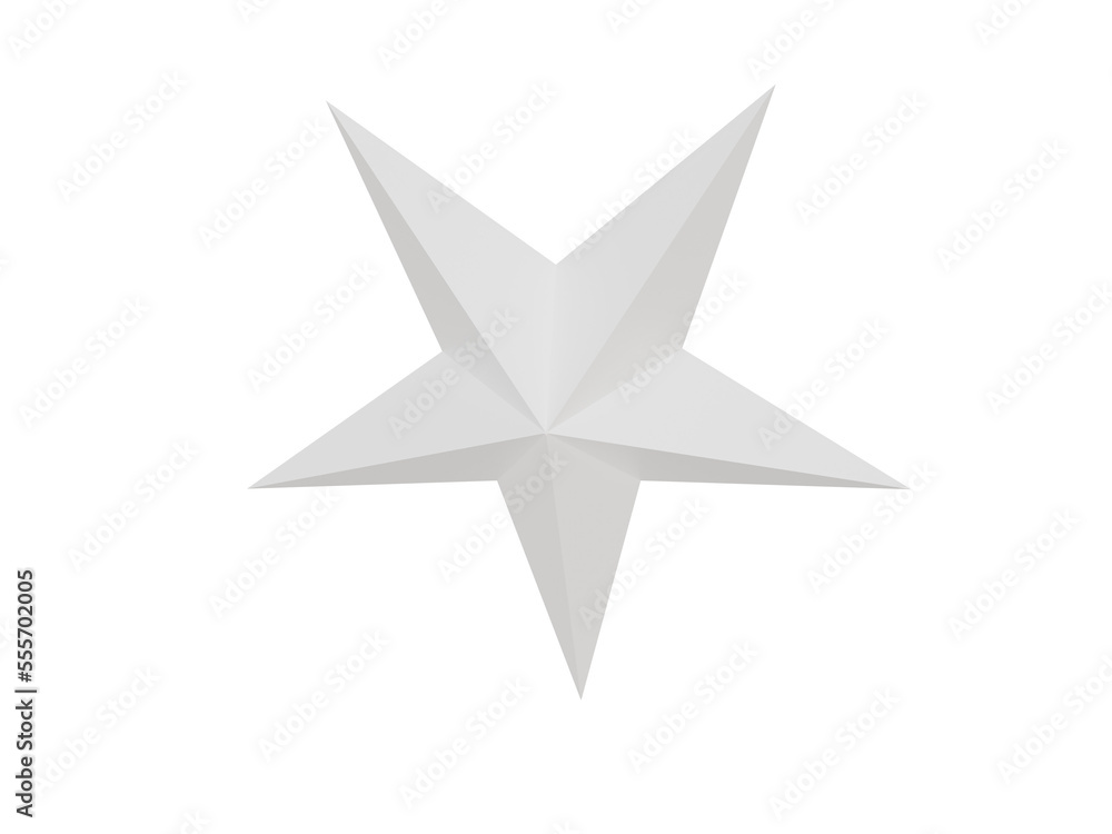 Obraz premium White volumetric star. 3d render.
