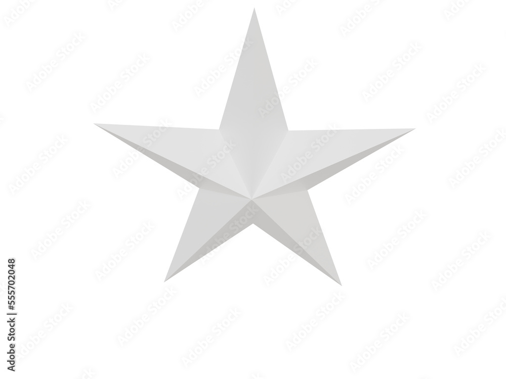 Obraz premium White volumetric star. 3d render.