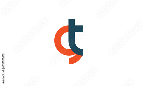 Alphabet letters monogram icon logo GT or TG