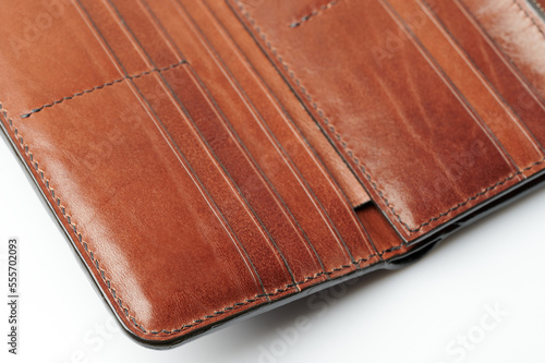 Open wallet with card pockets