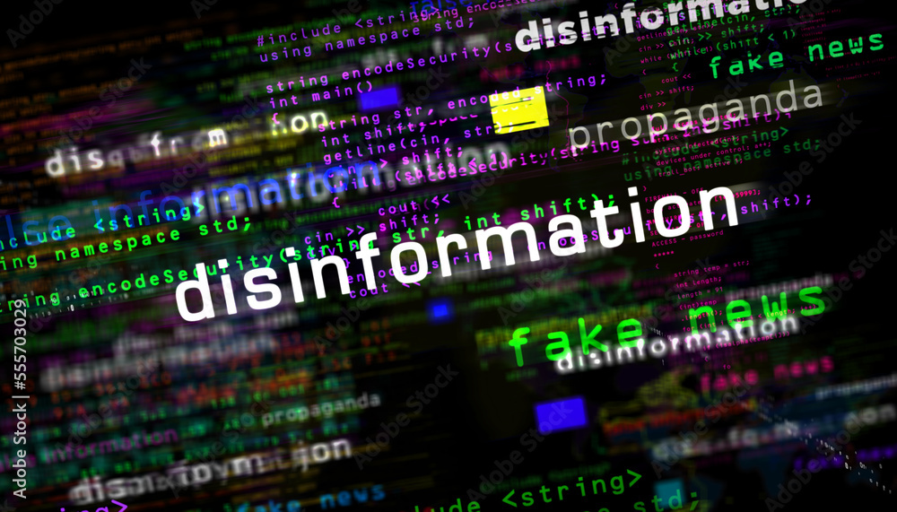 Disinformation media and abstract screen 3d illustration Disinformation media and abstract screen 3d illustration