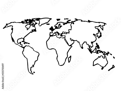 World map vector abstract illustration 