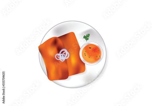 illustration of mughlai paratha a classic traditional food of bangladesh and india