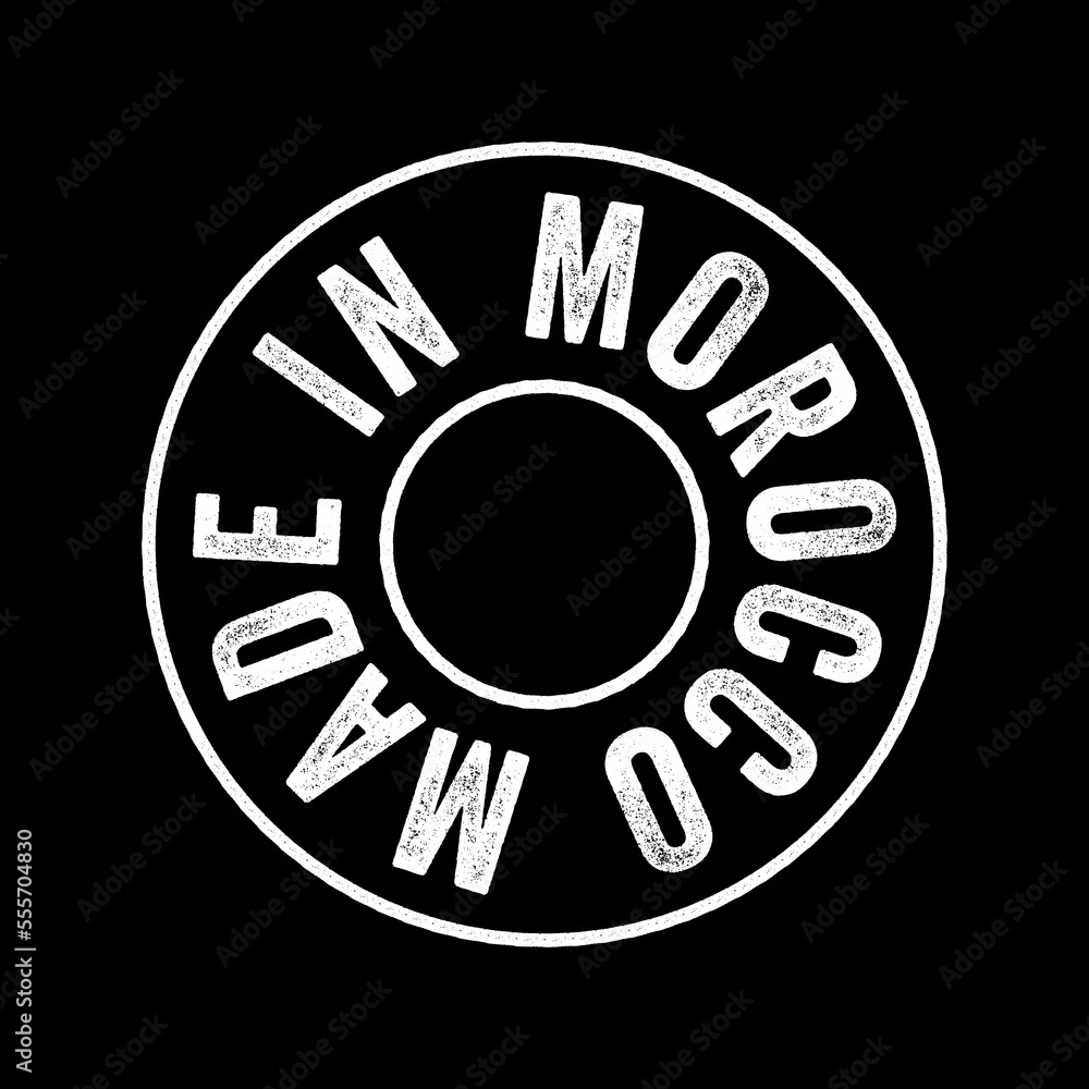 Made in Morocco text emblem stamp, concept background Made in Morocco text emblem stamp, concept background
