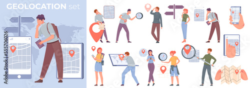 Geolocation Flat Set