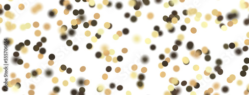 Golden serpentine confetti on transparent background. luxury isolated © vegefox.com