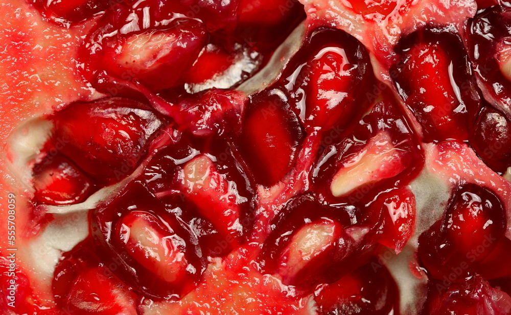 Macro pomegranate background and texture Macro pomegranate background and texture