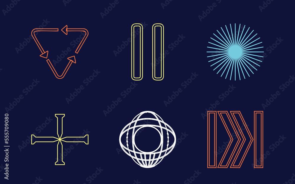 Set of Y2K style vectors of objects. Extraordinary Graphic Assets. For modern T-shirts designed. Retro Futurist. Vector illustration Set of Y2K style vectors of objects. Extraordinary Graphic Assets. For modern T-shirts designed. Retro Futurist. Vector illustration