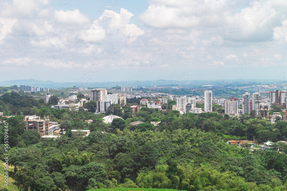 vista aerea desde metro cable ciudad de pereira colombia 