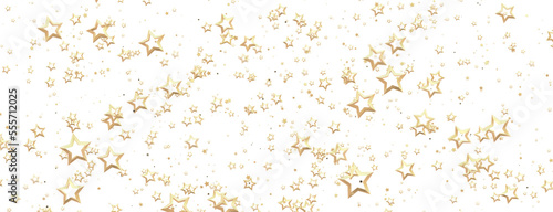 stars. Confetti celebration, Falling golden abstract decoration for party, birthday celebrate, © vegefox.com