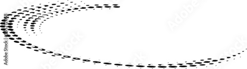 Scaly layered semicircular frame. Vector.