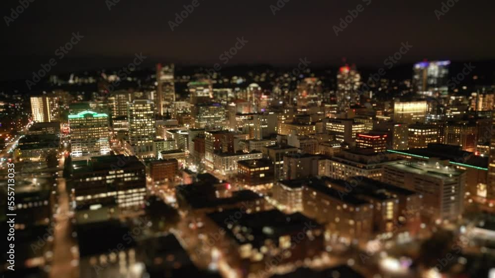 Aerial Videography of Downtown Portland Oregon at Night | Drone 4k Aerial Videography of Downtown Portland Oregon at Night | Drone 4k
