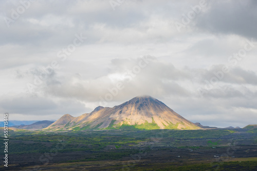 Hverfjall ring volcano crater in Myvatn region of North Iceland