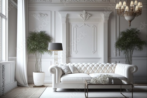 White classic living room i...