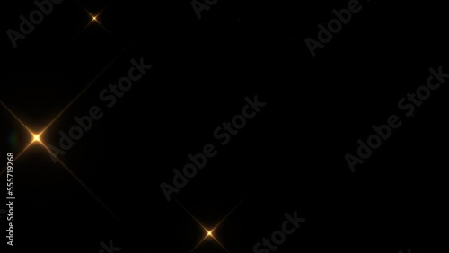 golden shining stars camera flashes flare background video photo