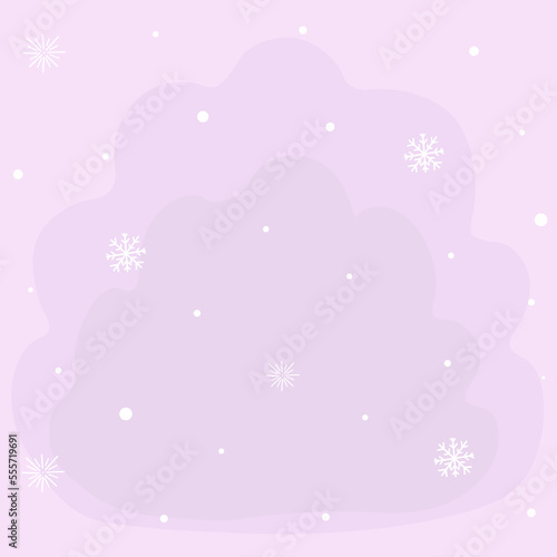 Fototapeta Naklejka Na Ścianę i Meble -  Falling snow, snowflakes on purple background. Vector Illustration for printing, backgrounds, covers and packaging. Image can be used for greeting cards and textile. Isolated on white background.