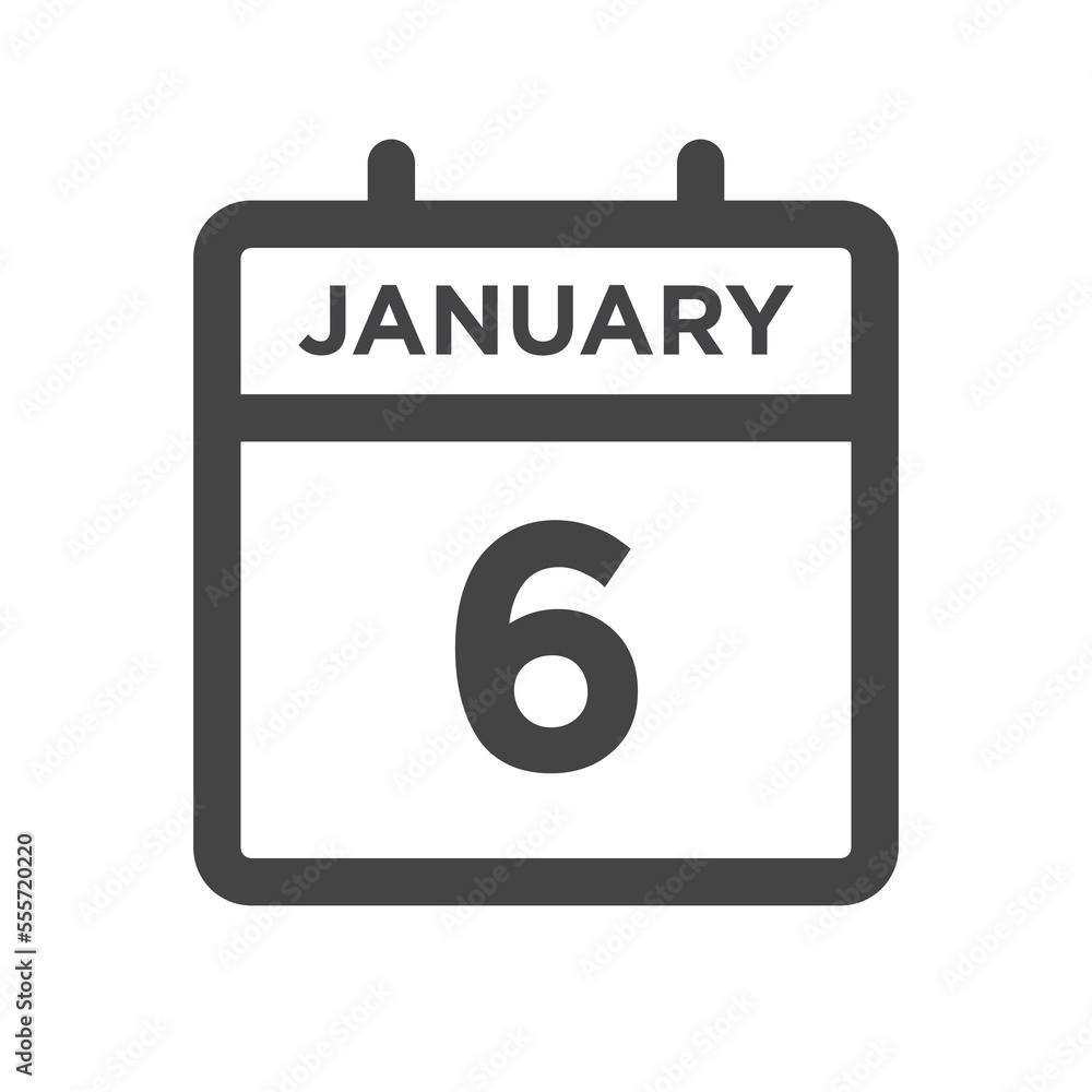 January 6 Calendar Day or Calender Date for Deadlines or Appointment January 6 Calendar Day or Calender Date for Deadlines or Appointment