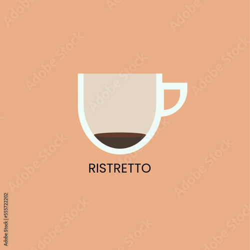 Delicious ristretto icon. Drink vector illustration design