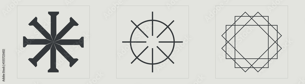 Set of Y2K style vectors of objects. Extraordinary Graphic Assets. Flat minimalist icons. Anti-design. Vector illustration