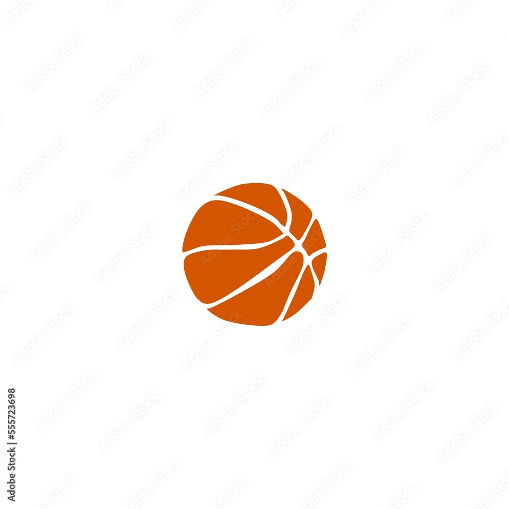 Hand drawn doodle basketball ball icon