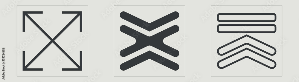 Fototapeta premium Vector set of Y2K. Trendy geometric postmodern figures. For modern T-shirts designed. Futuristic. Vector illustration