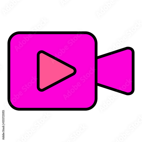 Video Calling App Filled Line Icon