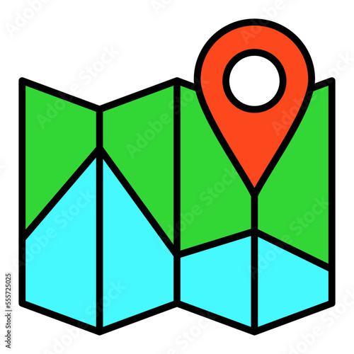 Maps Filled Line Icon