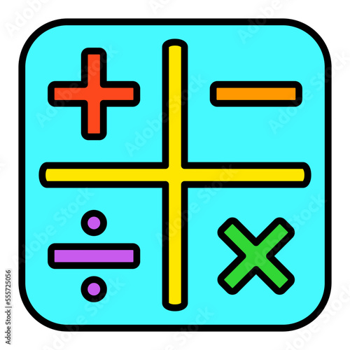 Calculator Filled Line Icon