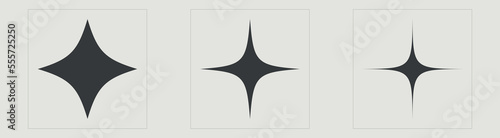 Vector Graphic Assets Set. Big collection of abstract graphic geometric symbols. Modern abstract forms. Stars, starburst . Vector illustration