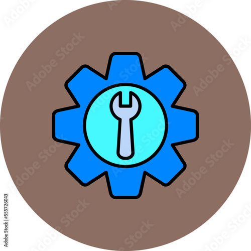 Utilities Multicolor Circle Filled Line Icon