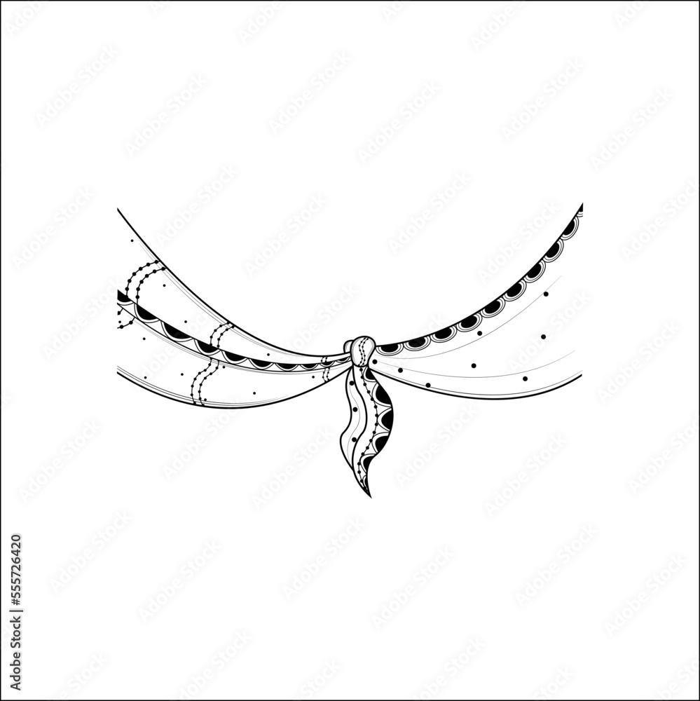 INDIAN WEDDING CLIP ART OF GROOM AND BRIDE KNOT VECTOR ILLUSTRATION