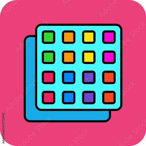 Apps Multicolor Round Corner Filled Line Icon