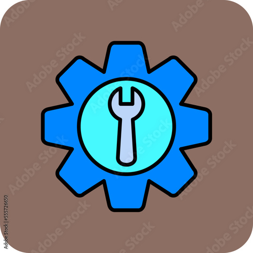 Utilities Multicolor Round Corner Filled Line Icon