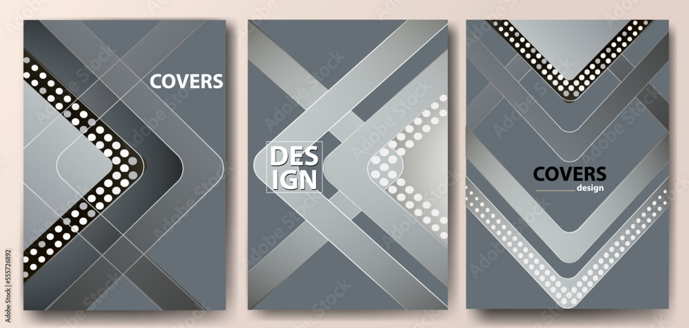 card design template, cover in silver colors