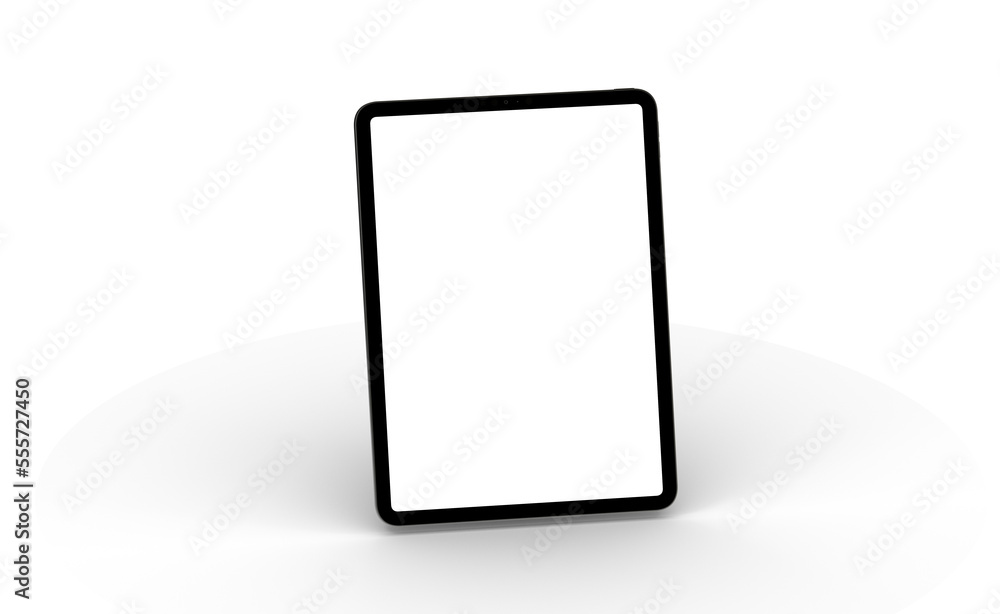 Photo White tablet, isolated on 3d background Photo White tablet, isolated on 3d background