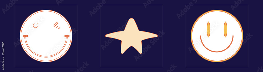 Retro futuristic elements for design. Big collection of abstract graphic geometric symbols. Modern abstract forms. Anti-design. Vector illustration Retro futuristic elements for design. Big collection of abstract graphic geometric symbols. Modern abstract forms. Anti-design. Vector illustration