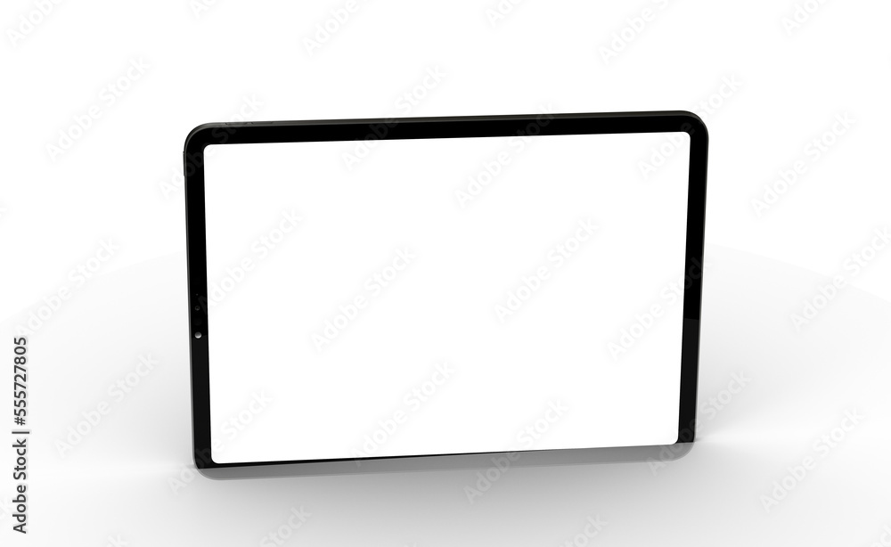 Photo White tablet, isolated on 3d background Photo White tablet, isolated on 3d background