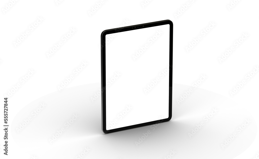 Photo White tablet, isolated on 3d background Photo White tablet, isolated on 3d background